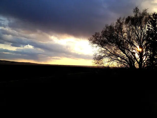 Sunset over the prairie